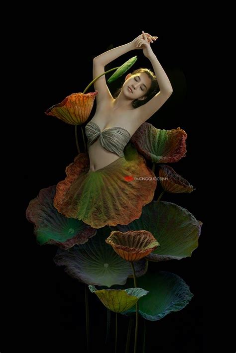 18 Album Nude của Dương Quốc Định Fleur de nuit Belle photo Peinture sur corps