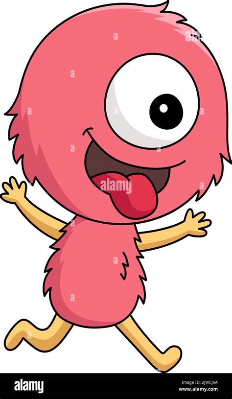 One Eyed Monster Cartoon Colored Clipart Stock Vector Image And Art Alamy