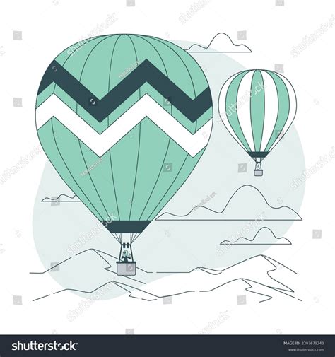 Hot Air Balloon Concept Illustration Stock Vector Royalty Free Shutterstock