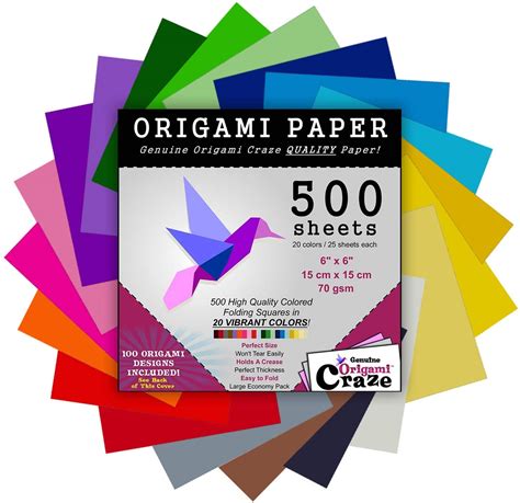 Bubu Vibrant Color Origami Paper, 200-Sheets