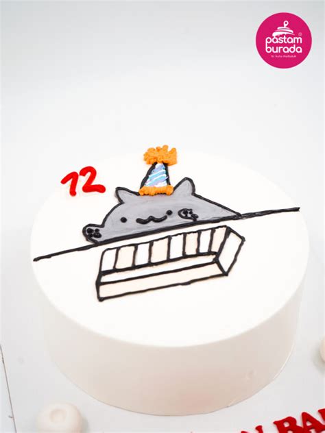 Kedi Izim Detay Naked Cake