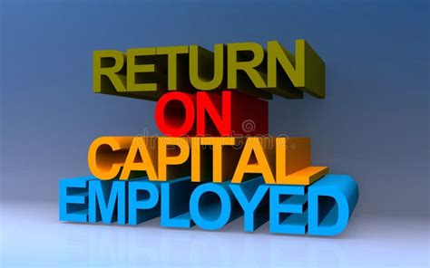return  capital employed  blue stock image image  employed