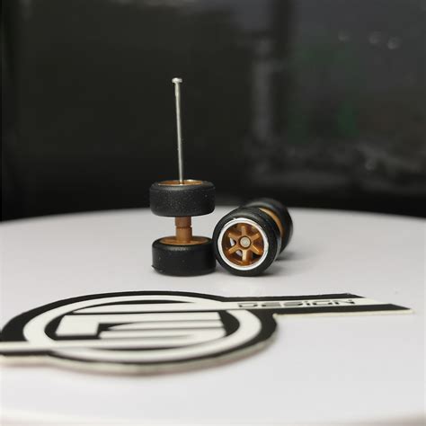 R025 Hot Wheels 1 64 Rubber Wheels TE37 6 Spokes Tayar Getah 8mm JDM