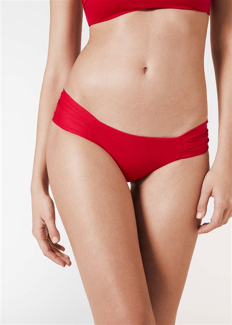 Ruched Brazilian Bikini Bottoms Indonesia Calzedonia