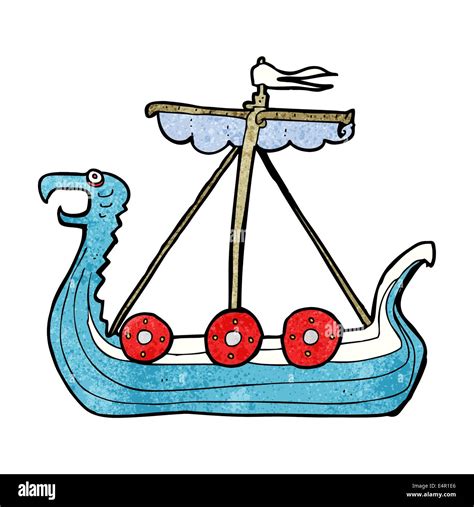 Cartoon Viking Ship Stock Vector Image And Art Alamy