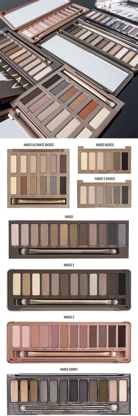 NAKED in paletleride en çok sevdiğim toprak tonları ve nude olan basics ve basics Paletas de