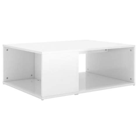 Bao Table Basse Blanc Brillant X X Cm Agglom R