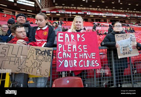 Young United Fan At Old Trafford Ahead Of The Fa Womens Super League