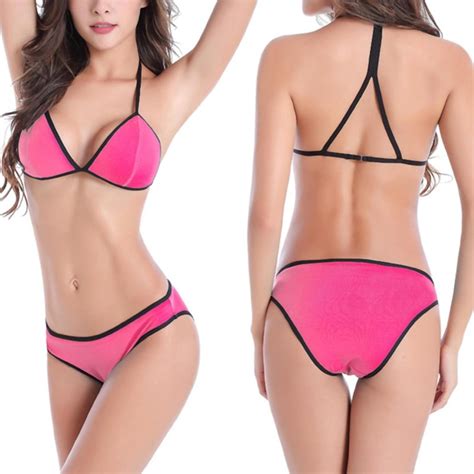 Teveq Women S Split Swimsuit Solid Color Black Edge Hot Bikini T Suit Swim Suits For Women