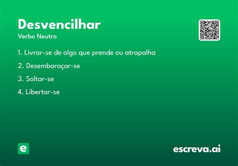 O Que Significa Desvencilhar - Desvencilhar - Significado e Sinônimo - escreva.ai