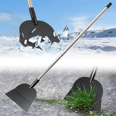 Amazon.com: Heavy Duty Flat Shovel & Ice Scraper - 68" Stainless Steel