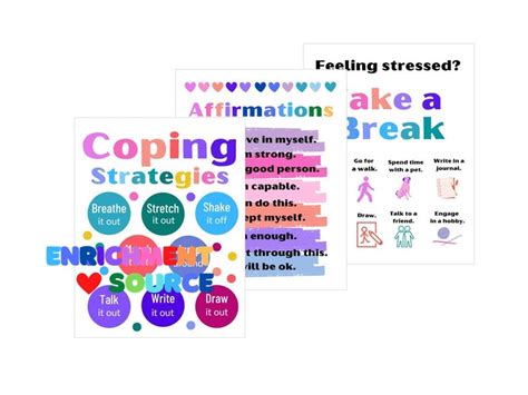 Wellness Signs Positive Classroom Decoration Calming Reminders