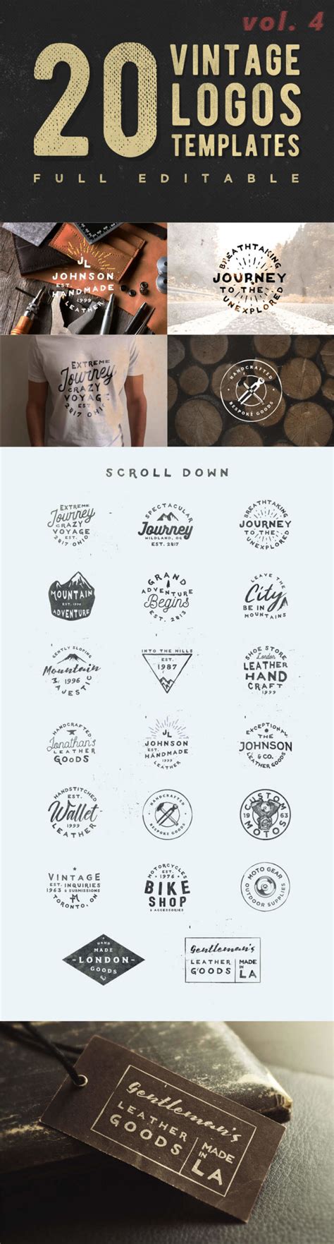 20 Free Vintage Logo Templates - Free Download