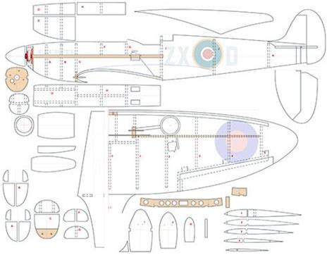 Supermarine Spitfire Rc Plane Scale Model Foam Plans Artofit