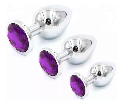 Kit Butt Plug Anal Metalicos S M L Con Joya Dilatador Cuotas Sin