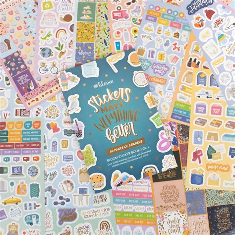 bloom daily planners 40 Page Book Hand-Drawn Stickers