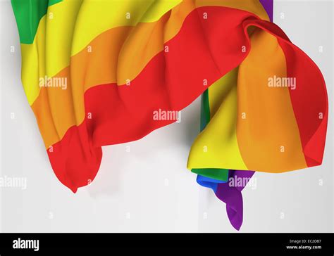 D Rendering Of A Gay Flag On A White Background Stock Photo Alamy