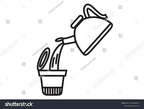 Pouring Hot Water On Instant Noodle Stock Vector Royalty Free 2190668679 Shutterstock