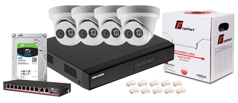ZESTAW KAMER IP HIKIVISION Z REJESTRATOREM I DYSKIEM | Hurton.pl