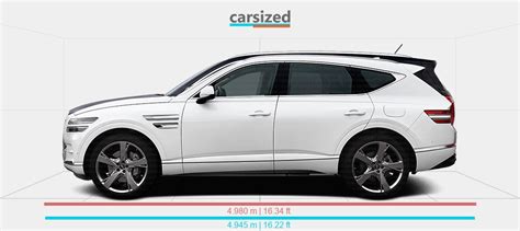 Dimensions Genesis Gv80 2021 Present Vs Hyundai Palisade 2018 2022