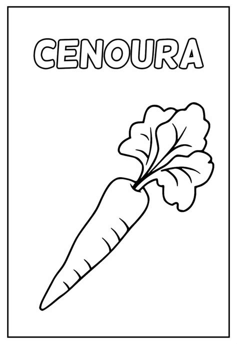 Legumes Para Colorir - Desenhos de Legumes para colorir - Bora Colorir