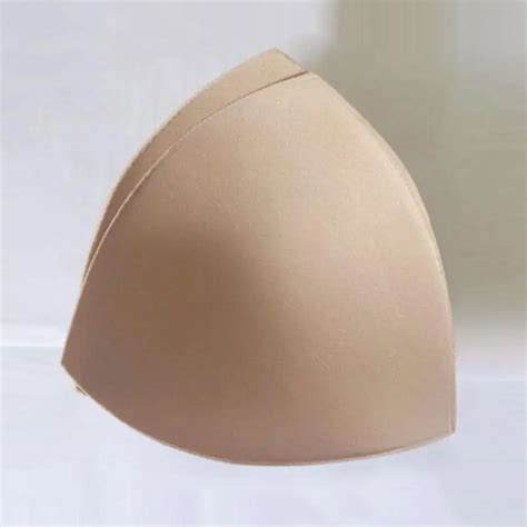 1pair Triangle Cups Bikini Bra Pad Chest Push Up Insert Foam Pads Swimsuit Padding Removeable