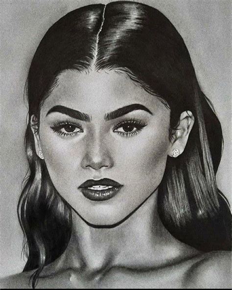 Sketch Of Zendaya American Actress And Singer