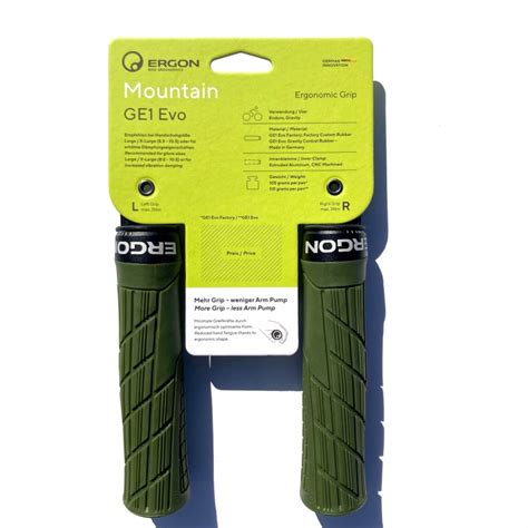 Ergon GE1 Handlebar Grips Standard Moss Green