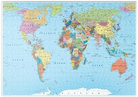 Close Up Xxl Premium World Map Or Puzzles Amazon De Toys