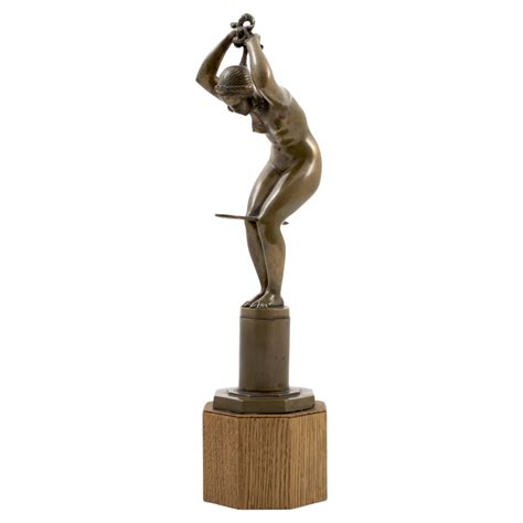 Art Deco Bronze Sculpture Of A Male Nude By Maurice Guiraud Rivi Re