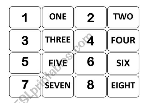 Number memory game - ESL worksheet by angelitateacher