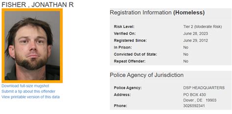 Homeless Sex Offender Notification Delaware State Police State Of Delaware