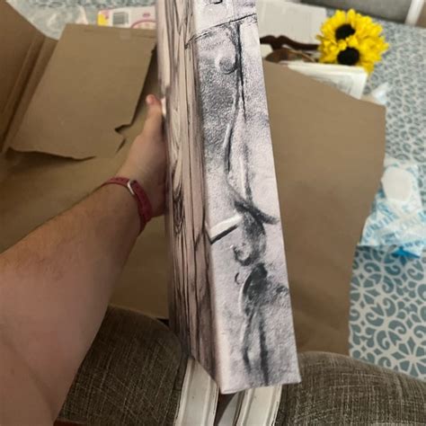 Wall Decor Overstock Black And White Canvas Of Naked Woman On Stool In Bathroom Brand New