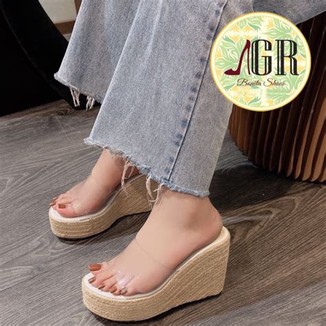 Dép xuồng đế cối quai mica siêu hot cao 11 cm Shopee Việt Nam