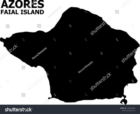 vector map faial island  map stock vector royalty