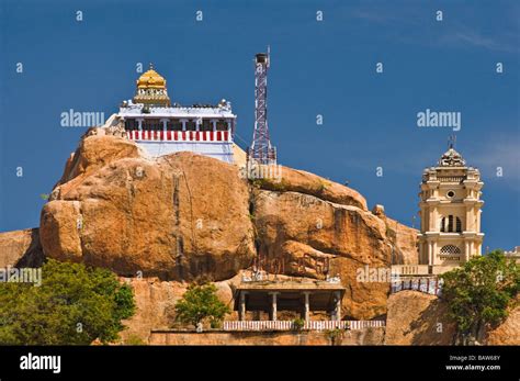 rock fort temple trichy tamil nadu india stock photo alamy