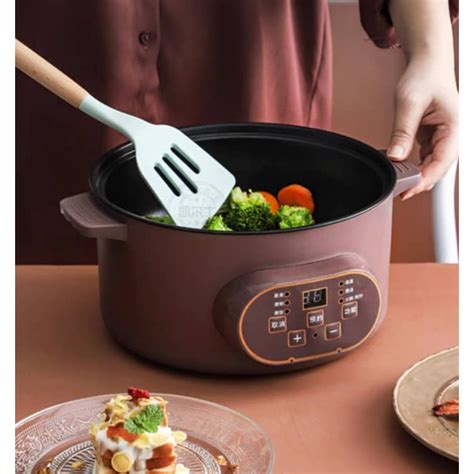 Electric Multicooker Digital Cooker Food Hot Pot With Stainless Steel Steam Tray Shopee Malaysia