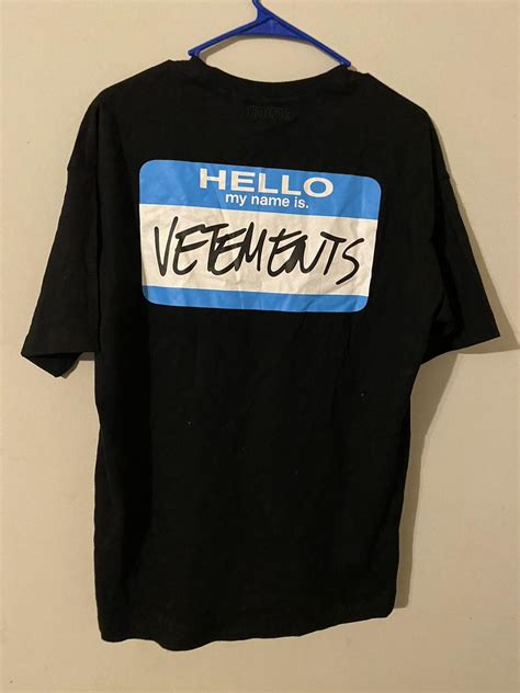 Vetements “My name is” T shirt Size L Never worn... - Depop