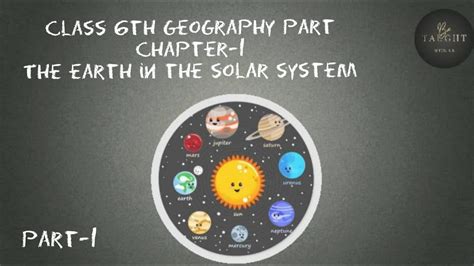 THE EARTH IN THE SOLAR SYSTEM CLASS 6 Geography Ncert Part 1