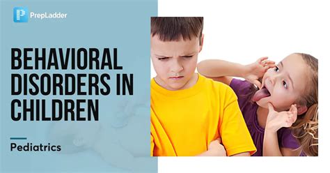 Behavioral Disorders In Children Prepladder
