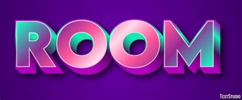 Room Text Effect And Logo Design Word