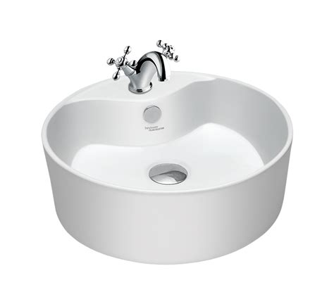 Ceramic Hindware Solitaire Over Counter Wash Basin Star White Table