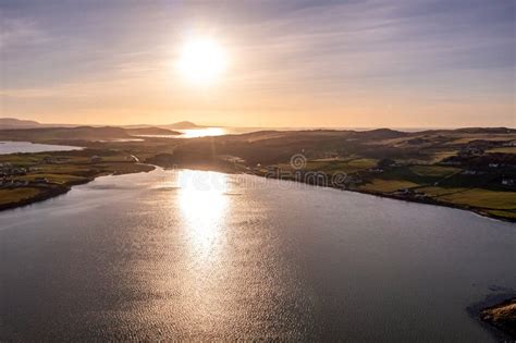 Aerial View Of The Sheephaven Bay In County Donegal Ireland Stock