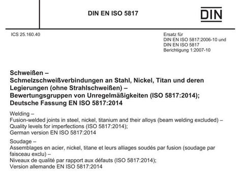 DIN EN 25817 vs ISO 5817 Standard | Acceptance testing, Guidance ...