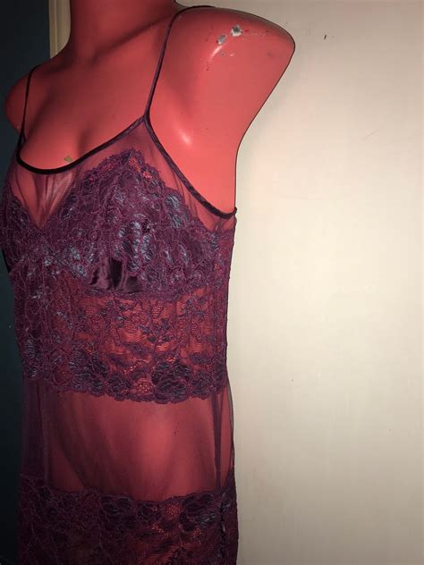 Vintage Victorias Secret Lingerie Victorias Secret Purple Lace Nightie Purple Lace Lingerie