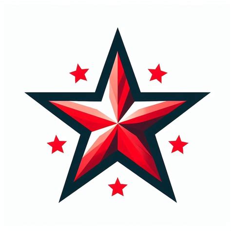 Premium Photo Vector Red Star Flat Colour