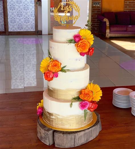 Torta De Matrimonio Liss Mauro Semi Naked Cake Primaveral