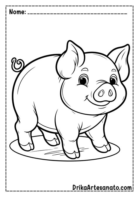 Desenho De Porco Para Imprimir