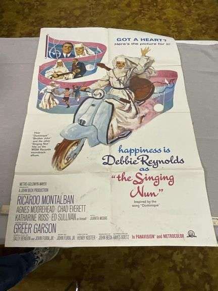 Debbie Reynolds Sing Nun Poster And Harley Davidson Legacy Auction