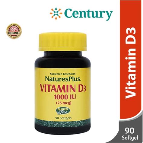 Jual Natures Plus Vitamin D3 1000 IU 90 Softgel Vitamin D Nature S